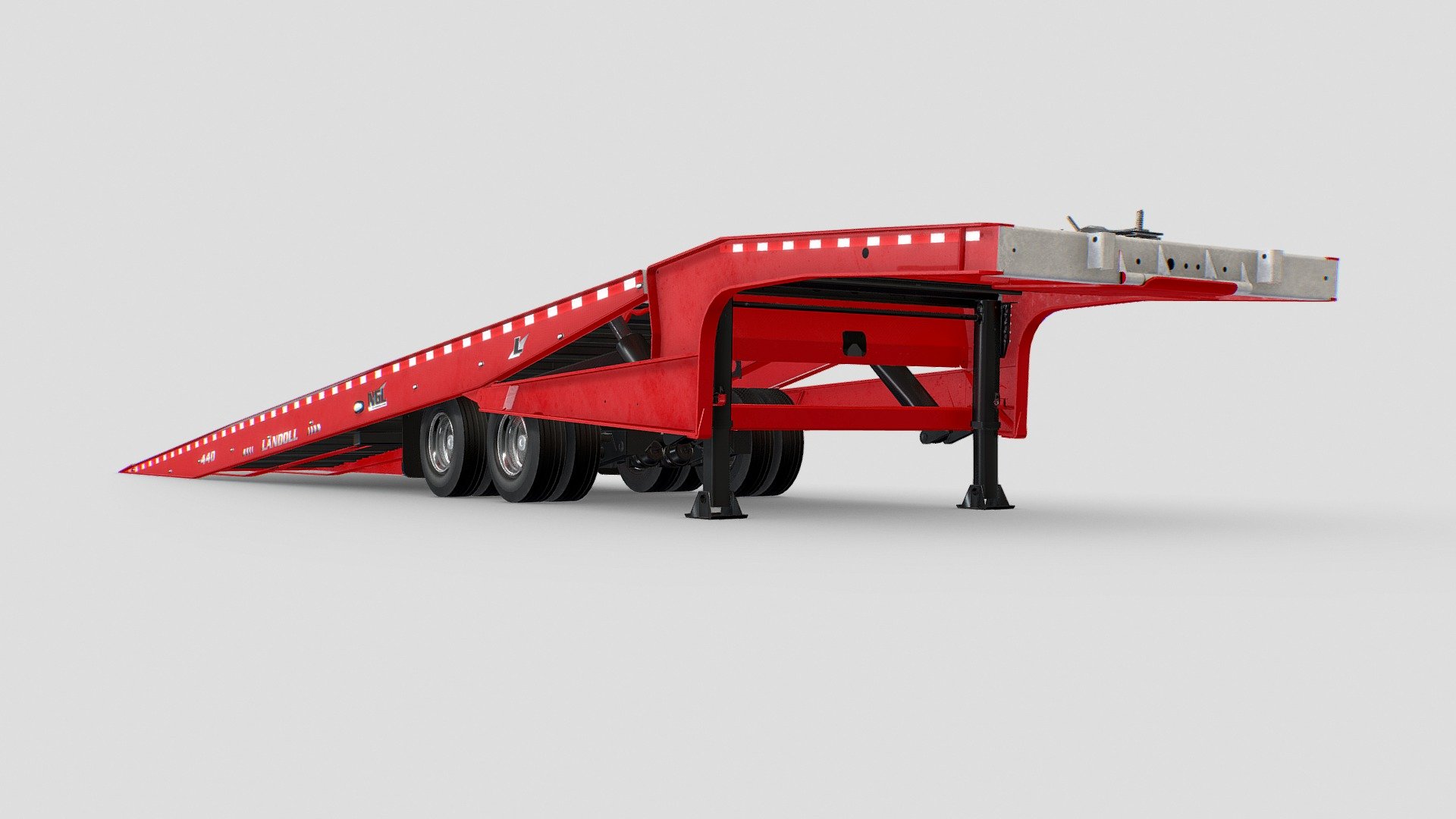 Retopology of rendered trailer model