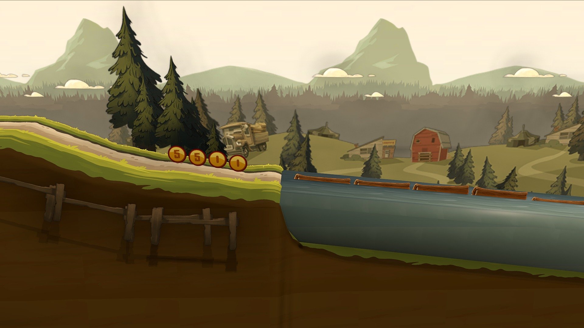 Forest map fragment from Hill Climb Racing 2