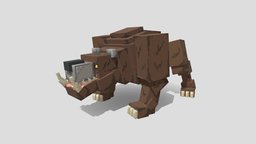 Were-Bear Beast - [ ModelEngine Ready ] bear, beast, custom, ambient, wild, mob, nature, furry, wildlife, feral, hostile, blockbench, minecraft-models, minecraft_model, minecraft, animal, animated, wolf, artsbykev, blockbench_animation, modelengine, mythicmobs, model_engine, mythiccraft, minecraft_modelengine, blockbench_minecraft