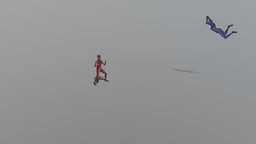 Flying Kick flying, land, action, strike, flip, landing, fall, kicking, kick, falling, hit, striking, pirouette, characters, animation, animated
