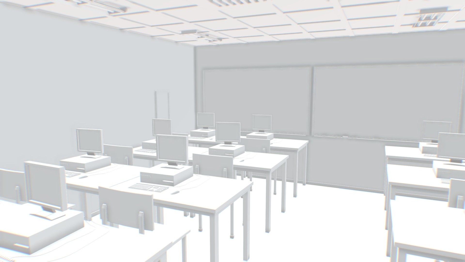 class room interior classroom office chair desk pc keyboard furniture architecture school design computer equipment education student office supply academy auditorium computer