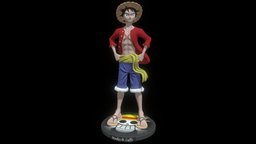 Luffy One Piece - 3DPrint toy, 3dprintable, 3dprinting, collectable, luffy, nami, zoro, 3dprint, anime, onepiece, animecollectable