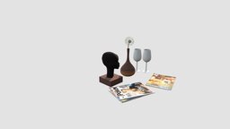 interior props vase, press, figurine, props, glasses, 15, gadgets, am139, glass, interior