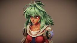 Xenogears Fanart - Emeralda fanart, rpg, character, handpainted, anime, 3dbustchallenge