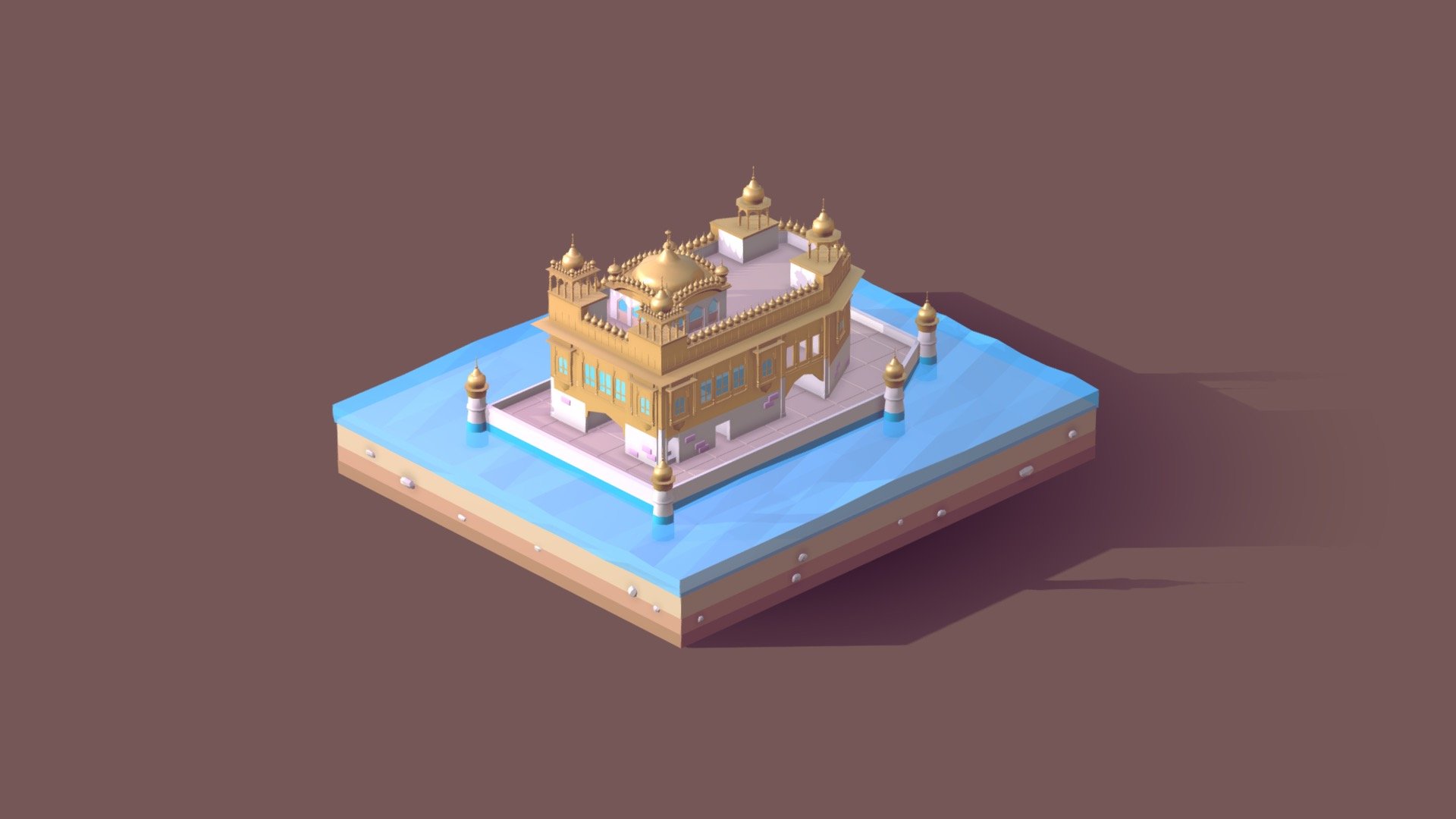 

Cartoon Lowpoly Golden Temple Landmark

Created on Cinema 4d R17 (Render Ready on native file)

44 592 Polygons

Procedural textured

Game Ready

Mobile Ready 

AR/VR Ready
