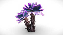 Alien Fantasy Plant - Flower Tree tree, plant, forest, flower, unreal, shrub, rose, fern, foliage, alien, jungle, scifi, fantasy