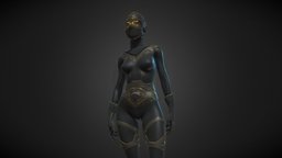 The Future Thief - Scifi Thief(Female) - Ngchipv armor, suit, warrior, soldier, future, robotic, noir, woman, scifi, man, sci-fi, futuristic, female, robot, black, noai