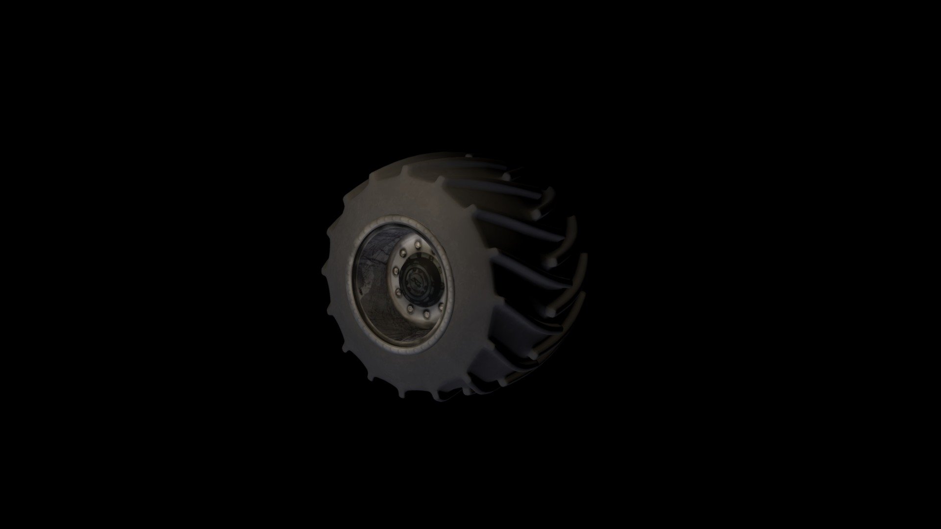 A monster truck wheel.