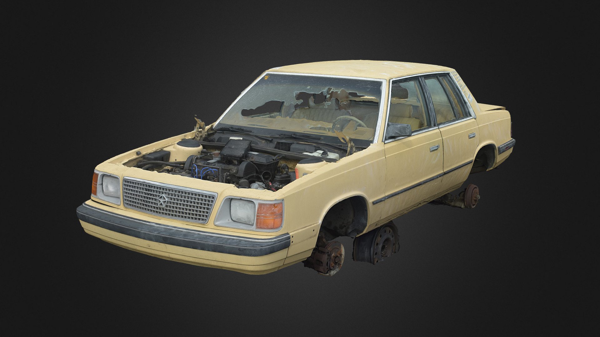 High-accuracy photoscan Intended for use as modeling reference.

Photos taken with my Nikon D3400 and polarizing filter

Created in RealityCapture from 1194 images