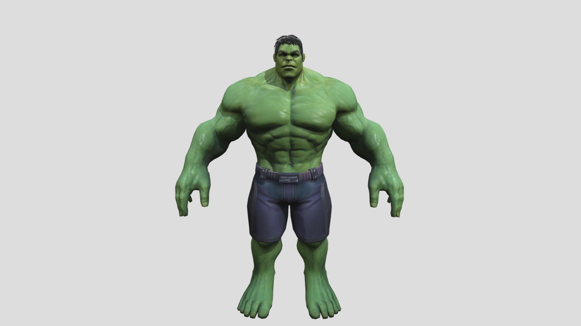 This Is The Cartoonin Version Of Hulk, Perfectly Textured And Rigged You Can Download It And Use on your Animations.
