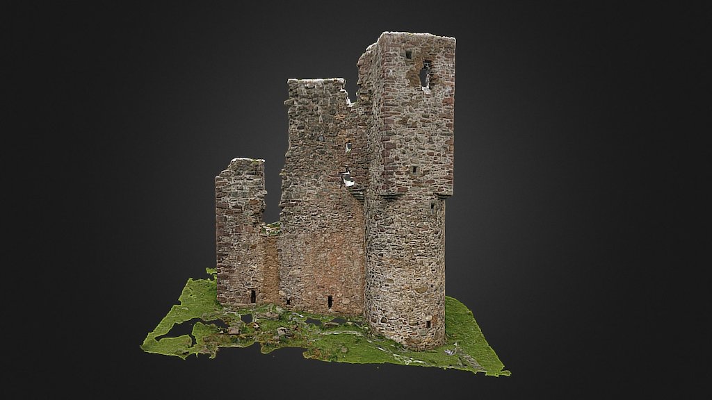 A photogrammetry model of Ardvreck Castle, Assynt, Highland, Scotland.  
