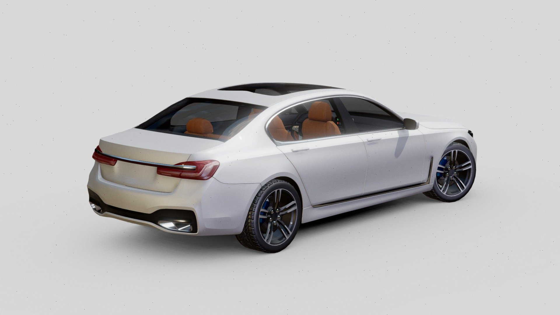 Our BMW 7-Series 3D model is the embodiment of elegance and performance. The model sports a mid-poly exterior that does an exceptional job of emulating every intricate detail of the car's design. With a low-poly, realistic interior that includes a fully functional dashboard and an intricate steering wheel, this model is the perfect addition to your creative project. In addition to its stunning design, the model's separated wheels and calipers allow you to create an immersive and interactive experience, perfect for a game or VR experience. 

Modeled in Blender. Available on BMC