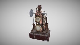 Máquina Steampunk // Steampunk Machine steampunk, bioshock, videogameasset, steampunkstyle, steampunkasset, substancepainter, 3dsmax, texture, 3dmodel, assets-game-3d