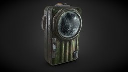 Vintage Soviet Militaty Flashlight torch, abandoned, soviet, indie, hd, army, vintage, rusty, postapocalyptic, flashlight, metal, realistic, old, substancepainter, 3d, blender, texture