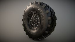 Offroad Truck Wheel wheel, rim, truck, tire, offroad, drivetrain, part, kamaz, blender, noai