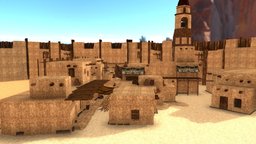 Fantasy: Low Poly Desert Town scene, ruins, assets, desert, medieval, houses, arabic, town, props, arab, oriental, slums, fantasy-gameasset, fantasyart, medieval-house, oriental-style, slum, medievalhouse, medieval-prop, gamereadyasset, neighbourhood, medievalfantasyassets, desertlandscape, slum-area, slum-house, architecture, asset, house, fantasy, war, village, gameready, environment, fantasy-house, fantasy_house, desert_village