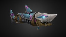 ARCANE - Jinx's Fishbones (Fan Art) sculpt, leagueoflegends, vi, jinx, arcane, netflix, weapon, handpainted, blender, blender3d, stylized, fortiche