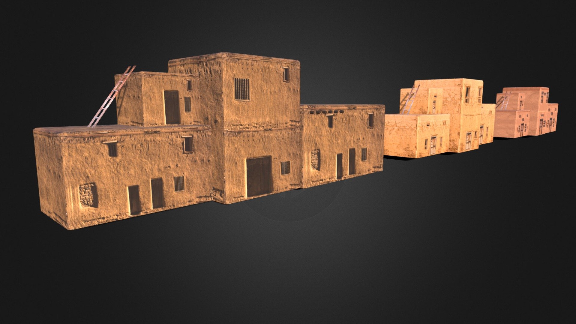These Houses are designed keeping in mind the style of Ancient Egyptian and Arab Desert Houses