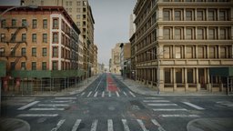 Manhattan Modular City Block: 358 Broadway St. optimization, archviz, scenery, traffic, buildings, photorealistic, urban, road, new, brooklyn, manhattan, york, america, cityscene, optimized, cityscape, game-asset, soho, city-building, realistic-pbr-texturing, architecture, pbr, gameasset, house, usa, city, street, gameready, environment, noai