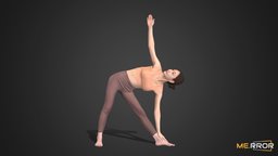 Asian WoMan Scan_Posed 16 100k poly body, topology, people, standing, fitness, asian, bodyscan, ar, posed, dumbbell, woman, yoga, zen, weight, korean, workout, sportswear, stretching, pilates, deadlift, woman3d, character, low-poly, photogrammetry, lowpoly, scan, female, human, gameready, movements, korean-style, noai