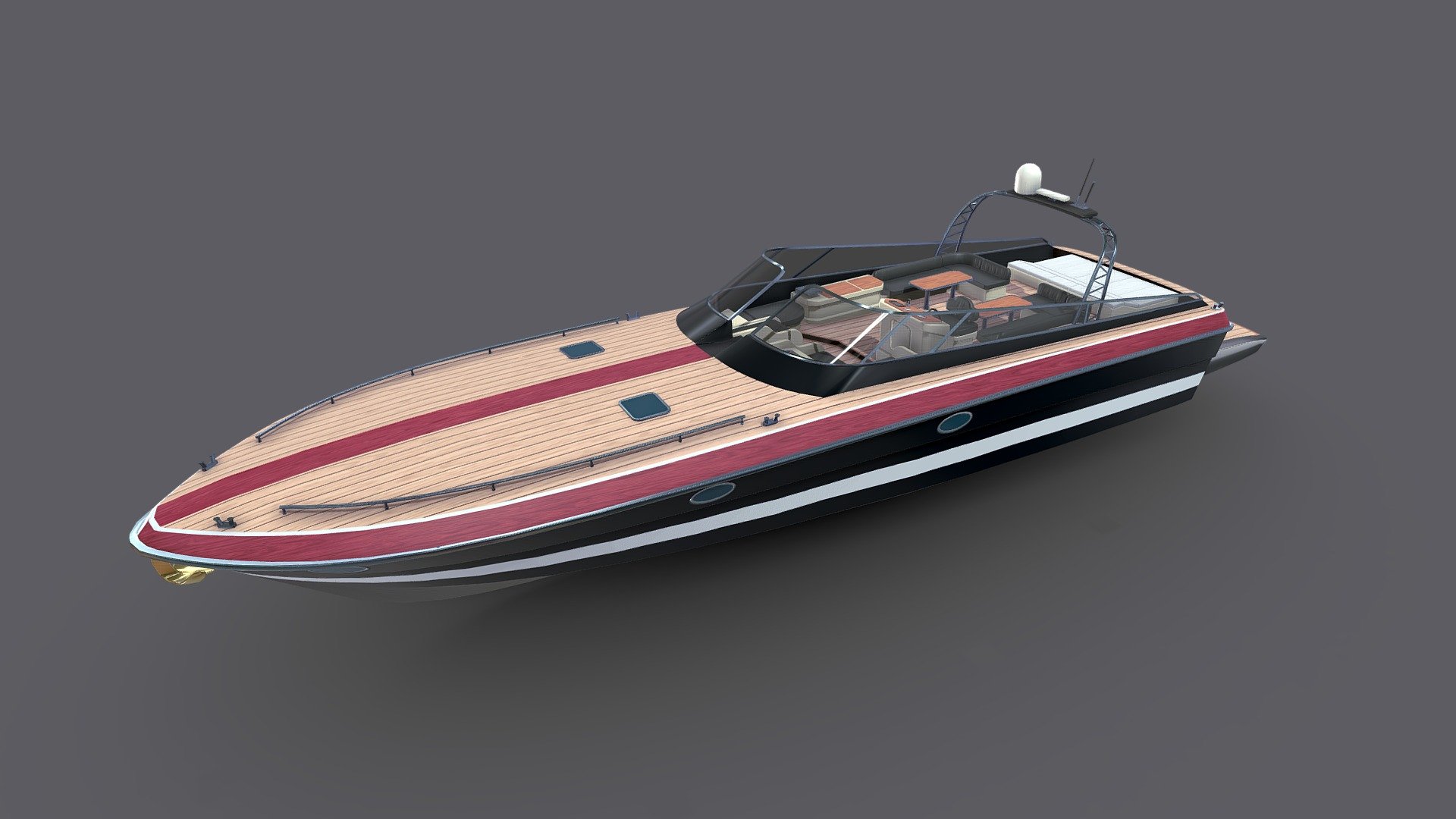 Luxury Boat




-Low-poly ready to use in Games, AR/VR (26884 Tris)

-Textures are in PNG format 4096x4096 PBR metalness 3 set.

-Files unit: Centimeters

-Available formats: MAX 2018 and 2015, OBJ, MTL, FBX, .tbscene.

-If you need any other file format you can always request it.

-All formats include materials and textures.
