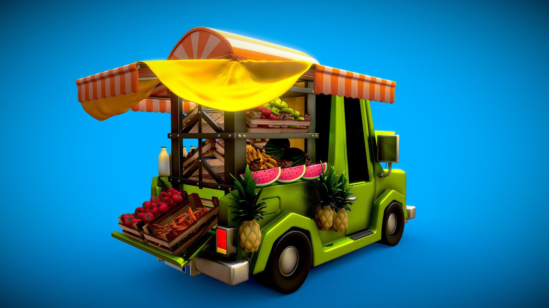 Cartoon Pickup Truck modeled in Blender 3.1

Total Faces: 724,239
Total Verts: 726,363
Total Tris: 1,442,308