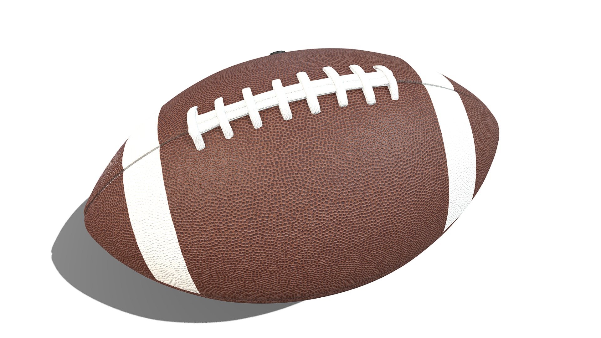 American Football
Available for purchase on the fab marketplace:

https://www.fab.com/listings/2c647586-6a1d-4db8-ab86-d0bc59b2adc8

Realtime ready American Football, setup with PBR textures &amp; clean topology for use in 3d development. 

Check out our Main Collections

More Sports Models 
Stadiums &amp; Arenas&nbsp;
Sports&nbsp;
Fitness&nbsp;
Extreme Sports&nbsp;
Snow&nbsp;

Detailed Description Info:




Model: American Football 

Media Type: 3D Model 

Geometry: Quads/Tris 

Polygon Count: 14664 

Vertice Count: 14689 

Textures: Yes 

Materials: Yes 

Rigged: No 

Animated: No 

UV Mapped: Yes 

Unwrapped UV’s: Yes Non Overlapping
