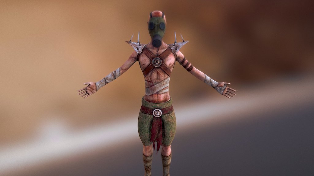 Game ready character based on the movie Mad Max: Fury Road for an University project by Fábio Ferreira