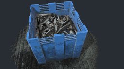 Fish Basket shark, food, fish, fishing, basket, cart, ocean, wet, salmon, tuna, game, creature, sea