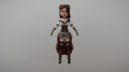 SteamPunk Girl Cartoon 