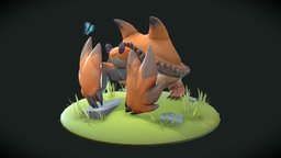 Turtle-Crab - Stylized Cute Creature dae, turtle, sculpt, cute, materials, crab, carapace, diorama, innocent, ccw, turtleshell, creature, animal, fantasy, sculpture, gameready, buttefly, cutecreatureworkshop, noai, daesdc2023, daesdc2023ccw, cutelilclaws
