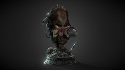 Predator bust _2021 sculpt, lightwave, figure, predator, 80s, cult, movie, actionfigure, printable, zbrushsculpt, substancepainter, character, 3d, art, zbrush, digital, 3dmodel, sculpture