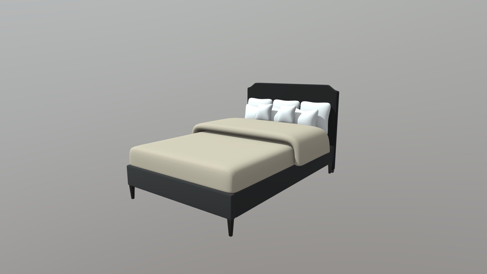 Master Bedroom Bed that was created using Blender. This model a stand alone model that can be found in my Master Bedroom Asset Pack or my Master Bedroom Scene Pack. It is sold separately in the case that someone is interested in this particular model. It uses the metalness workflow and is PBR ready.

Features:




Includes 5 PBR 2K textures in PNG format

Includes 1 texture UVLayout to show how the model has been unwrapped

The model has been manually unwrapped, with matching PBR textures to their UVMap

The model has been organized neatly in its zip archive and labeled accordingly

Native blend files are included with pre-applied textures

Models is exported in 4 file formats (FBX, OBJ, 3DS, DAE/Collada)

Included Textures:




AO, Diffuse, Roughness, Gloss, Normal

UVLayout

The source file that is uploaded is for demonstration use and is uploaded in FBX format. In the additional file you will find all model exports and the textures that go along with them.