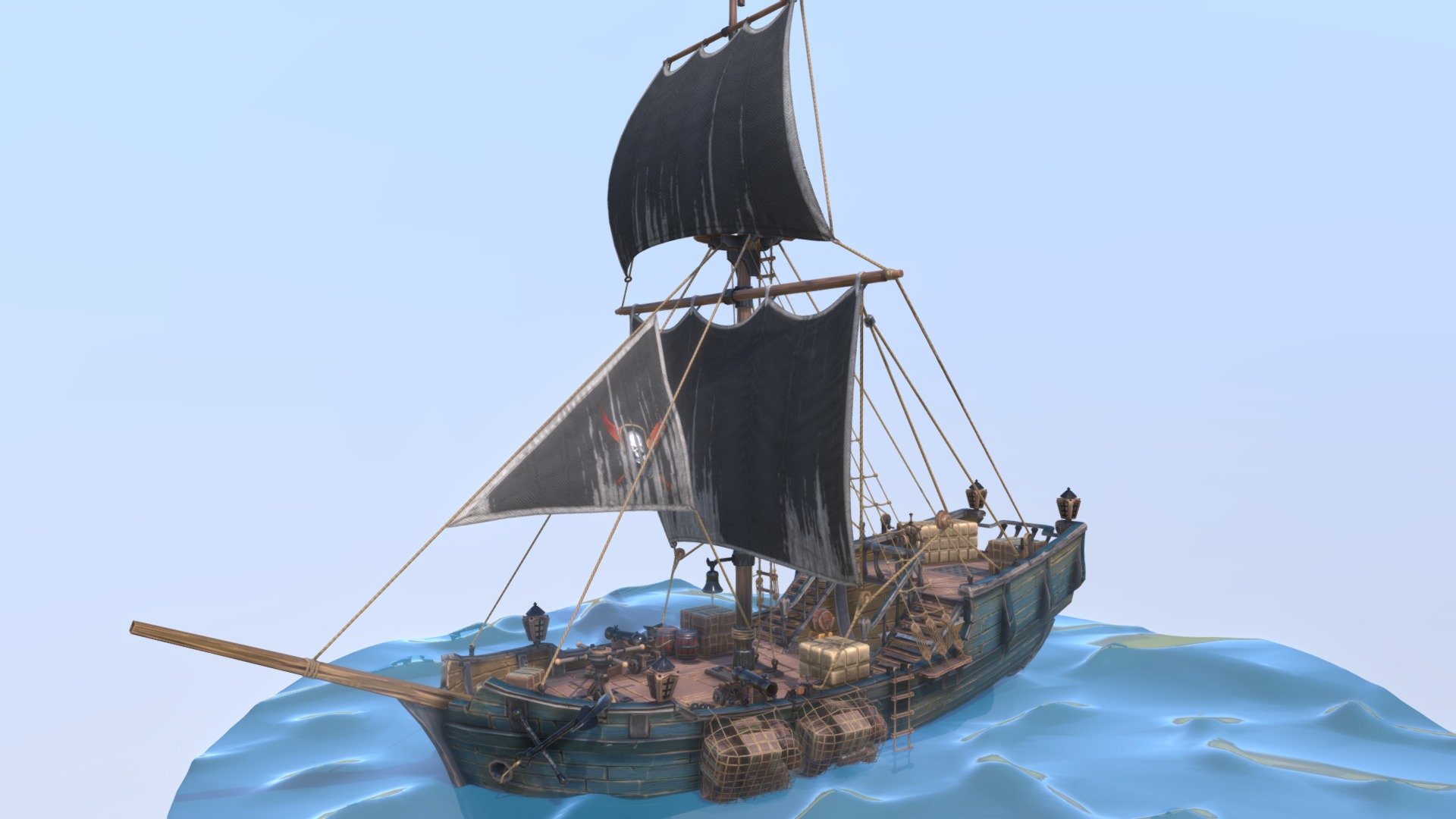 This is one of the ships you can navigate in Shorecut, a game that is being made an that will run on Oculus GO and other mobile VR headsets.

Please consider following the game on: 
Facebook: https://www.facebook.com/shorecutvr
Twitter: https://twitter.com/ShorecutVR
Instagram: https://www.instagram.com/shorecutvr
Official website:  https://www.shorecutvr.com