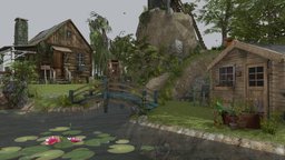 DAE Diorama - Eco house dae, scenery, diorama, nature, howest, low-poly