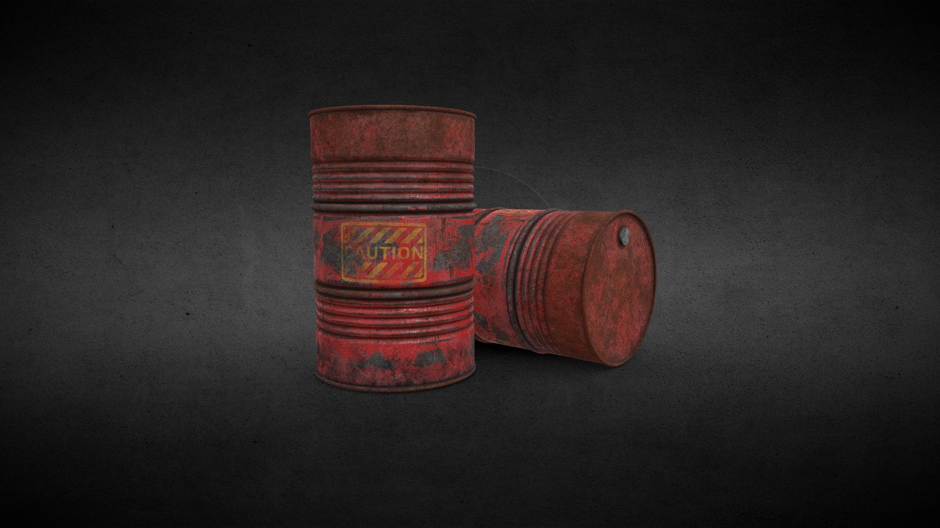 Oil Drum modeled and textured