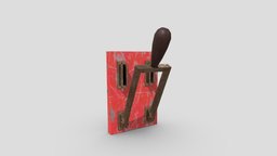 CC0 - Switch lamp, power, socket, household, switch, electronic, connector, lever, connection, cable, connect, switches, cc0, publicdomain, lever-arm, lowpoly, free, electric, gameready