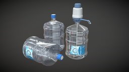 PET_BOTTLE_19L world, mocap, and, pet, for, cooler, water, unwrap, uvwunwrap, liters, 3d, bottle, plastic, uvwmap, 19liters, 19l, mocup
