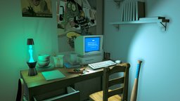 Teens Bedroom lamp, computer, bedroom, pixar, lava, munch, teens