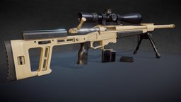 ORSIS T-5000 rifle rifle, scope, action, bolt, detailed, precision, sniper, bipod, 308, sniper-rifle, orsis, t-5000, 762x51, game-model, optic, unitypackage, weapon, unity, low-poly, blender, pbr, gameasset, attachmetns