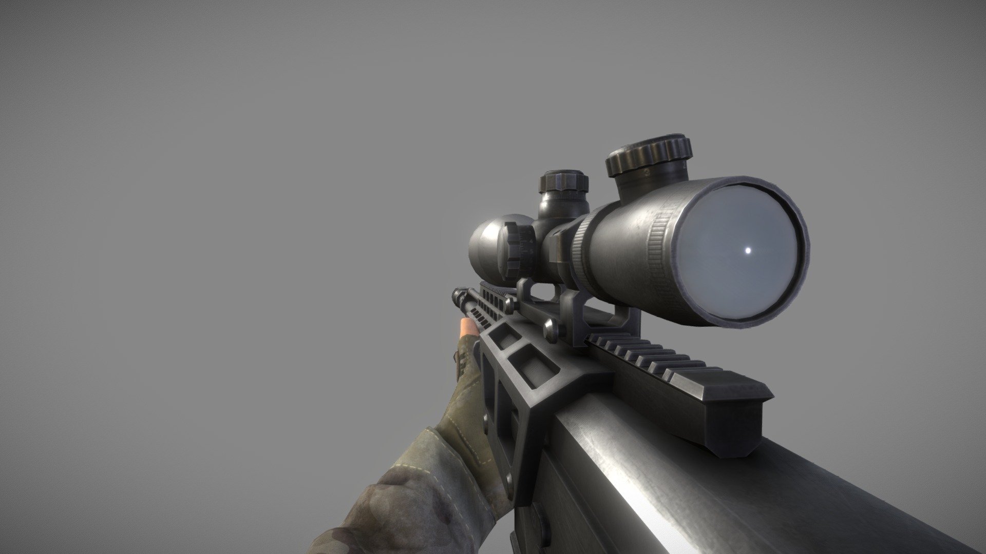Animated Semi-Automatic Sniper Rifle (AS50) + Audio Files. 


This is the first version of this model. Version 2 contains different hands/arms model and is available HERE.

See also my other models: https://sketchfab.com/bsp/models

Animatons:

- Select

- Putaway
 
- Idle

- Inspect
 
- Move
 
- Run

- Fire
 
- Reload
 
- Empty Reload
 
- Zoom Idle
 
- Zoom Move
 
- Zoom Fire
 
- Melee Attack
 
- Dryfire

