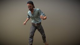 Rick Grimes Animated (The Walking Dead) twd, walkingdead, rickgrimes, character, asset