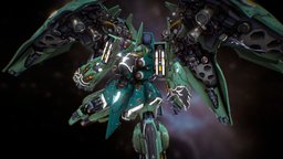NZ-666 Kshatriya unicorn, suit, mech, zeon, neo, uc, mobile, gundam, robot, nz-666-kshatriya