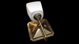 Modern Wall Lamp lamp, modern, worn, substancepainter, gameasset, gameready, wall