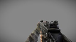 Uzi Submachine Gun (Version 1) rifle, fps, submachine, uzi, firearm, submachinegun, firstperson, weapon, military, animated, gun, first_person, noai