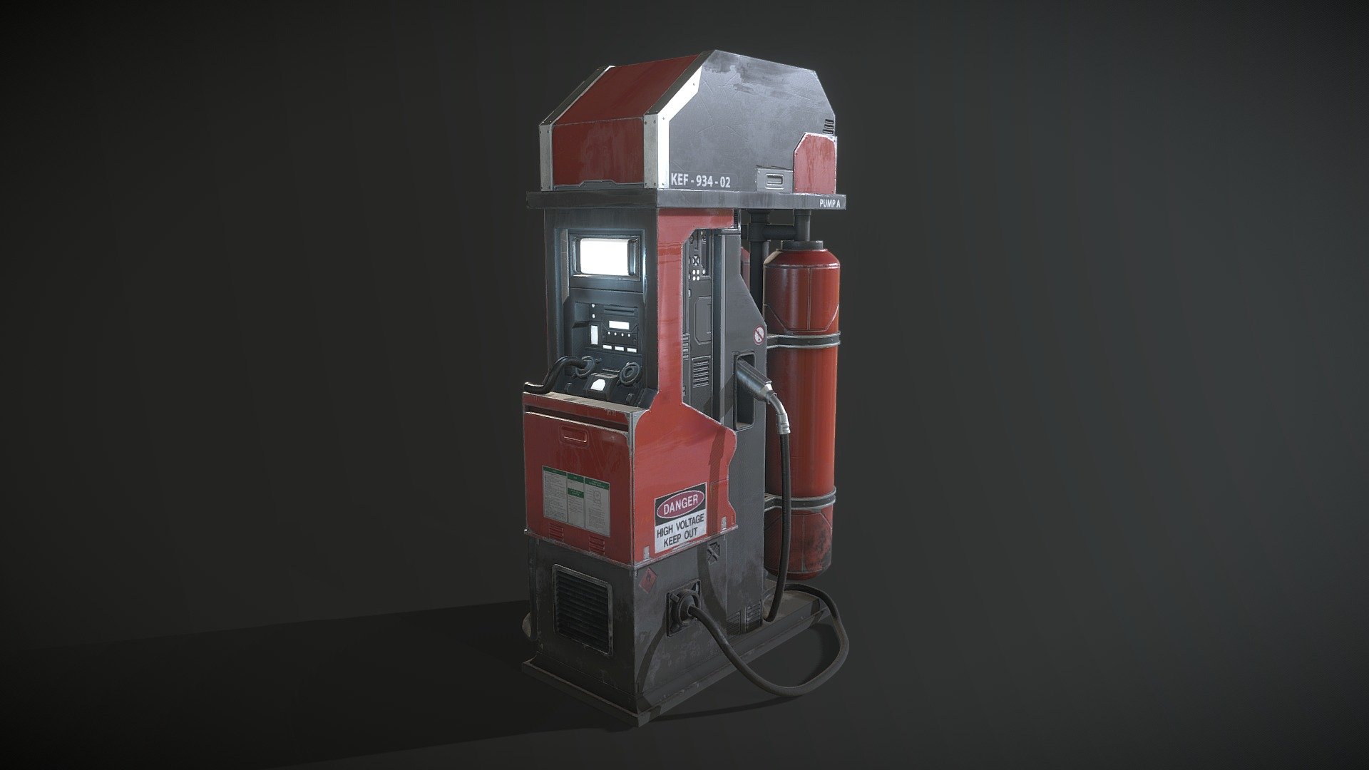 This is a Game Ready model of a Gas Pump I made while watching a course from Emiel Sleegers, a 3d environment artist at Ubisoft. For this piece, I followed the Game asset pipeline for AAA Games. I started by analizing the references, created a blockout, then a High Poly object. Then I turned it into a low poly object, uv unwraped, exported to Marmoset 3, where I baked the high poly onto the low poly mesh by using the weighted normals technique. Then I set the render scene, and exported my baked textures to Substance Painter, where I painted the textures. FInally, I imported the textures from substance into Marmoset 3, and set my render scene with a Turntable render.
I was able to learn and to improve knowledge I already had, with some new tools and techniques taugh by Emiel. Hope you like it!
