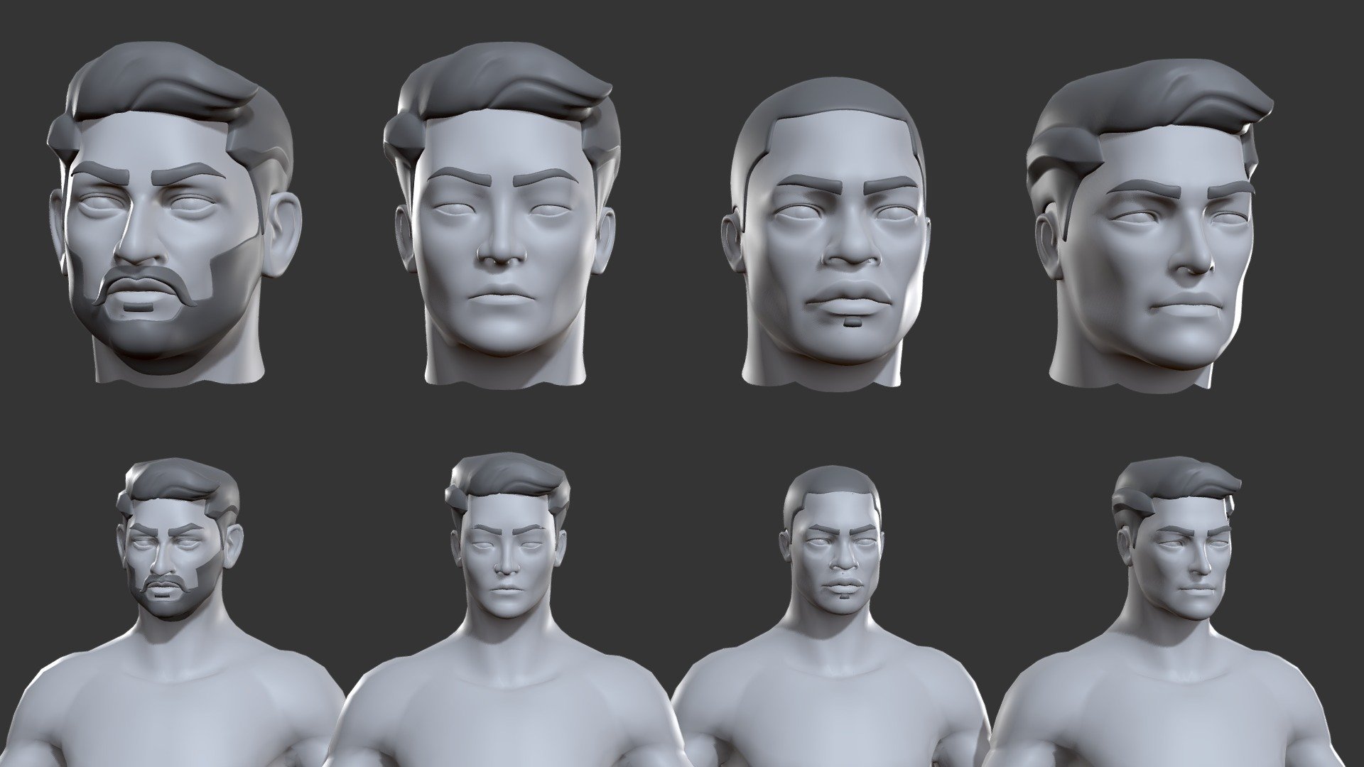 ⬇️Visit the link to get this model on FAB ⬇️:

https://fab.com/s/85df053ae82f
4 Male Races 
( Brown, Asian, Black, White ) 

BaseMesh  was made with proper topology and looping with Unwraped UV and no over lapping.

Ready for sculpting and texturing&hellip;

File format:




Obj

Fbx

Maya file

Blender file

Inside the product:




clean topology

single Udim 

unwrapped Uvs for texturing

no overlapping UVs

proper naming and grouping

no unwanted shaders and history.



You May also like:


👉 https://skfb.ly/oSAX8 👈



👉 https://skfb.ly/oMLZT 👈
