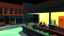 Nighthawks diorama Tilt Brush google, vr, virtualreality, diorama, nighthawk, htcvive, tiltbrush