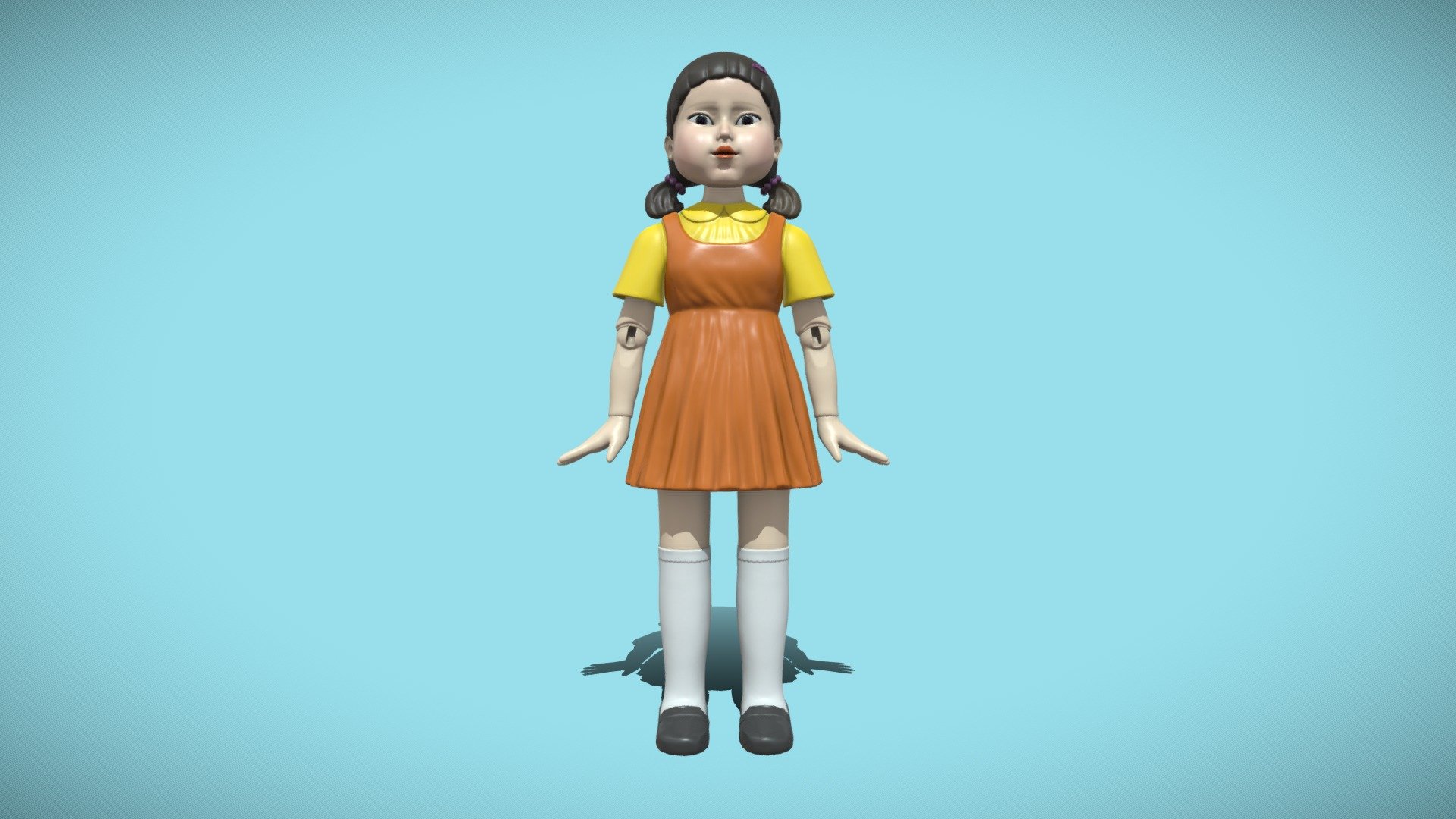 Model of doll from Squid Game tv series.

For any inquiries please contact me through Artstation