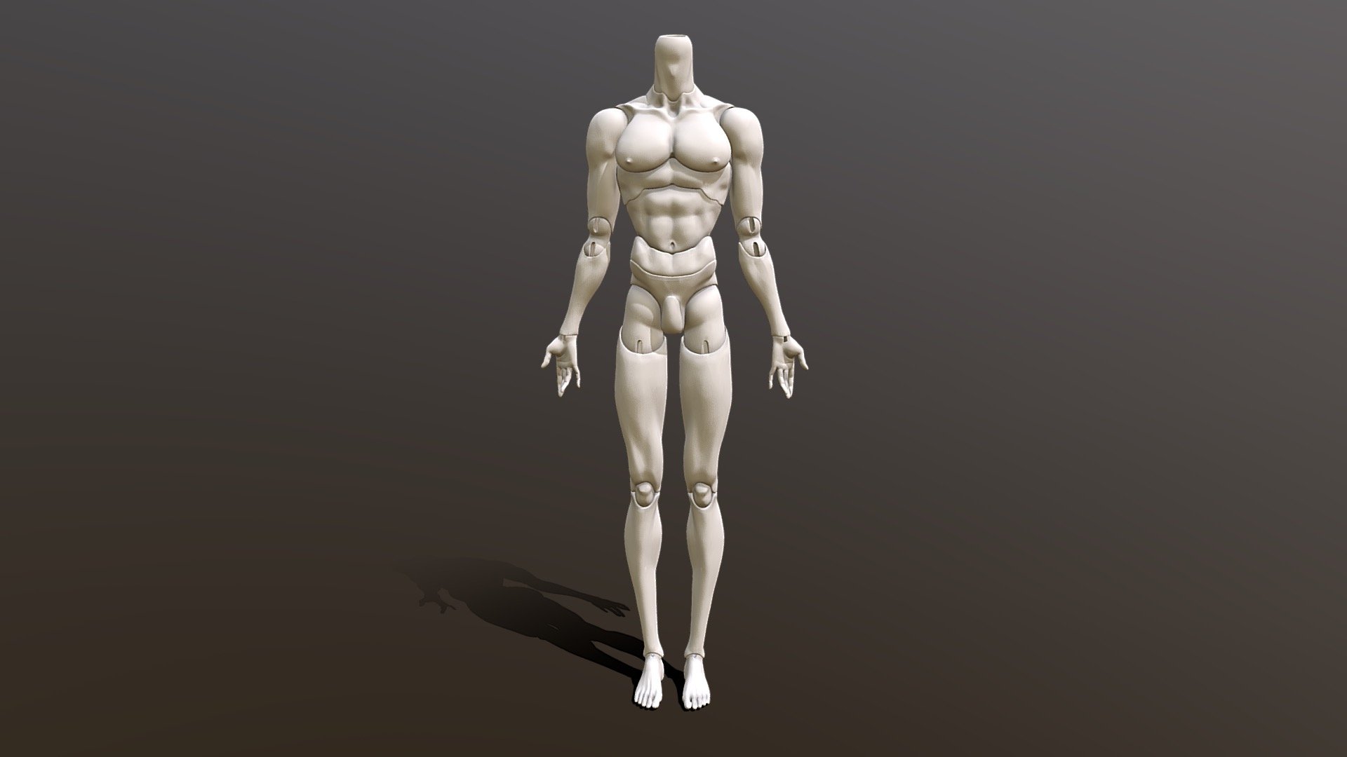 Mars male BJD doll body with 21 joints(not counting double jointed elbows and knees) includes with 3 interchangable &ldquo;parts. He's 33cm/12.9
